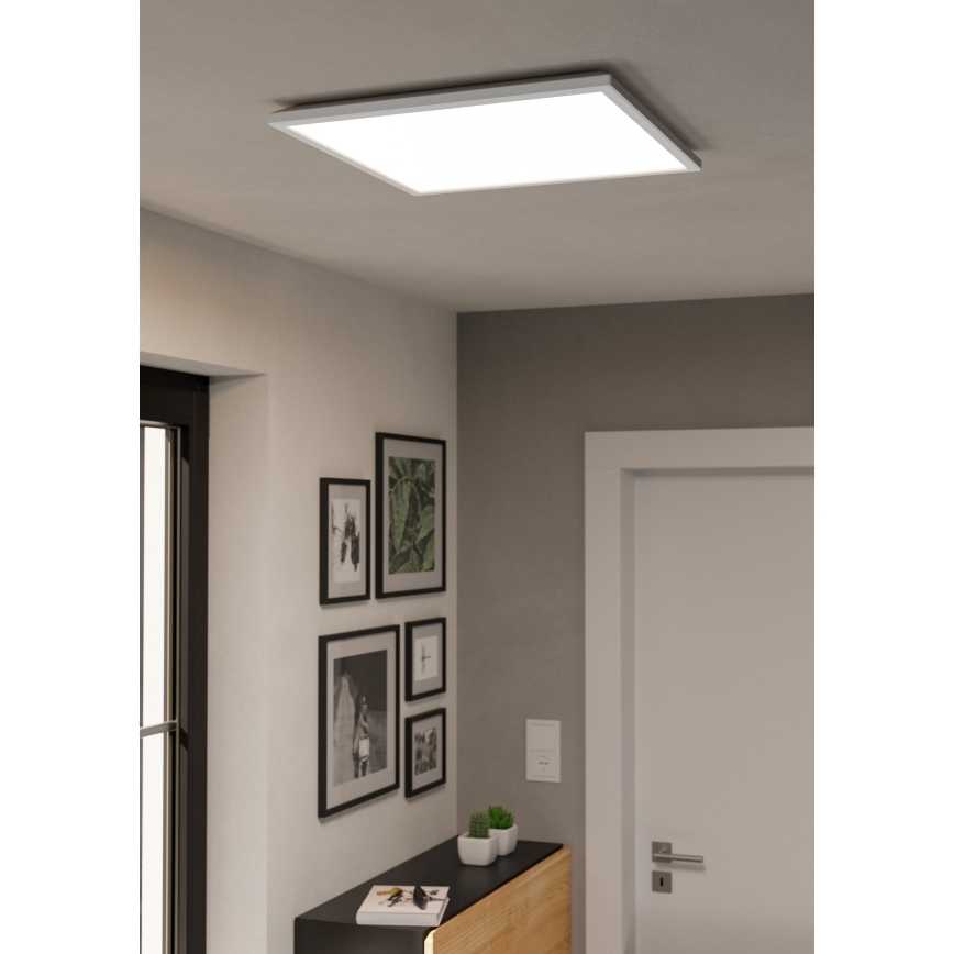 Eglo - LED RGBW Zatemnitvena kopalniška stropna svetilka LED/17W/230V 2700-6500K 50x50 cm IP44 bela ZigBee