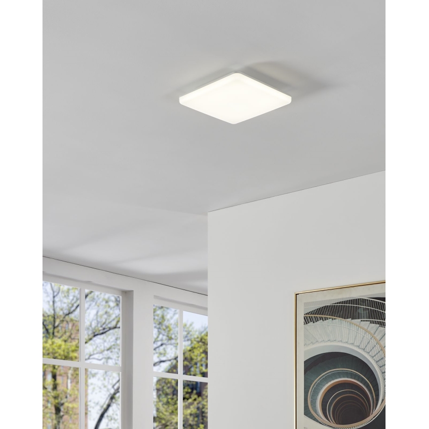 Eglo - LED kopalniška stropna svetilka LED/20W/230V 2700/4000/6500K 31x31 cm IP54 bela