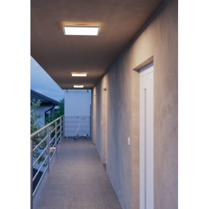Eglo - LED kopalniška stropna svetilka LED/20,2W/230V 39x39 cm IP54 bela