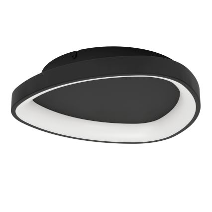 Eglo - LED Zatemnitvena stropna svetilka LED/12W/230V 2700-6500K črna + Daljinski upravljalnik