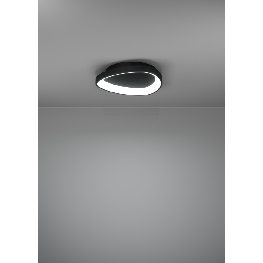 Eglo - LED Zatemnitvena stropna svetilka LED/12W/230V 2700-6500K črna + Daljinski upravljalnik
