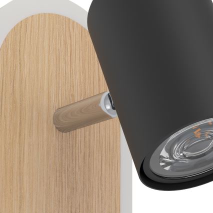 Eglo - LED stensko točkovno svetilo LED/7W/230V rjava/črna