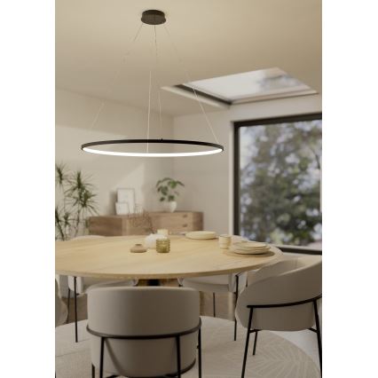 Eglo - LED Zatemnitveni lestenec na vrvici LED/40W/230V 2700-6500K črna + Daljinski upravljalnik