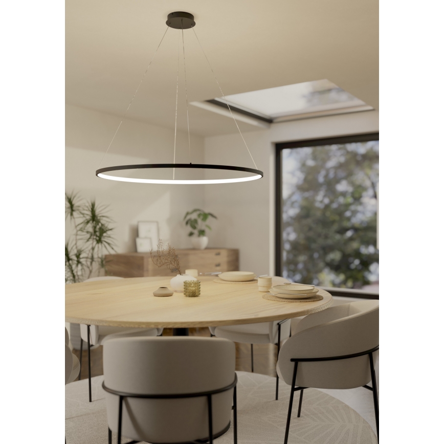 Eglo - LED Zatemnitveni lestenec na vrvici LED/40W/230V 2700-6500K črna + Daljinski upravljalnik