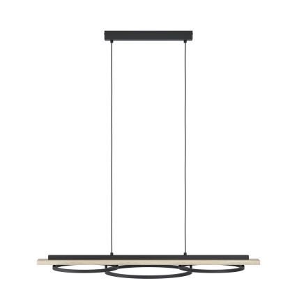 Eglo - LED Zatemnitveni lestenec na vrvici 2xLED/12,5W/230V+1xLED/15,5W 3000K bež/črna