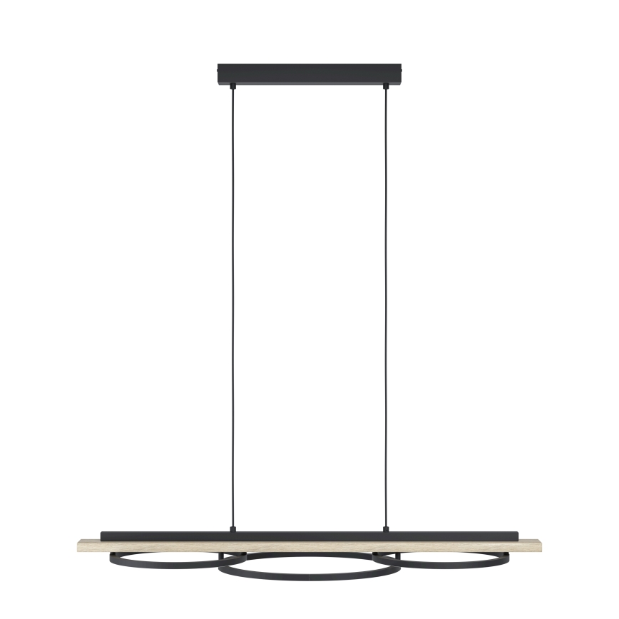 Eglo - LED Zatemnitveni lestenec na vrvici 2xLED/12,5W/230V+1xLED/15,5W 3000K bež/črna