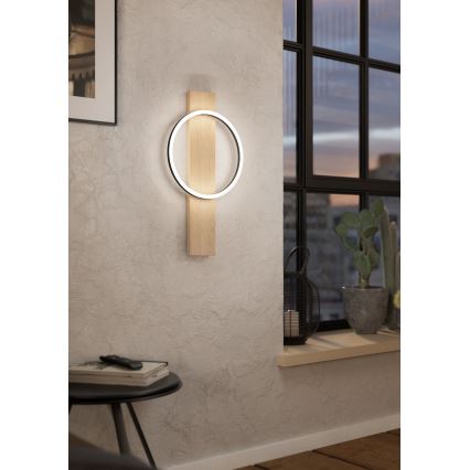 Eglo - LED Stenska svetilka LED/12W/230V 3000K bež/črna