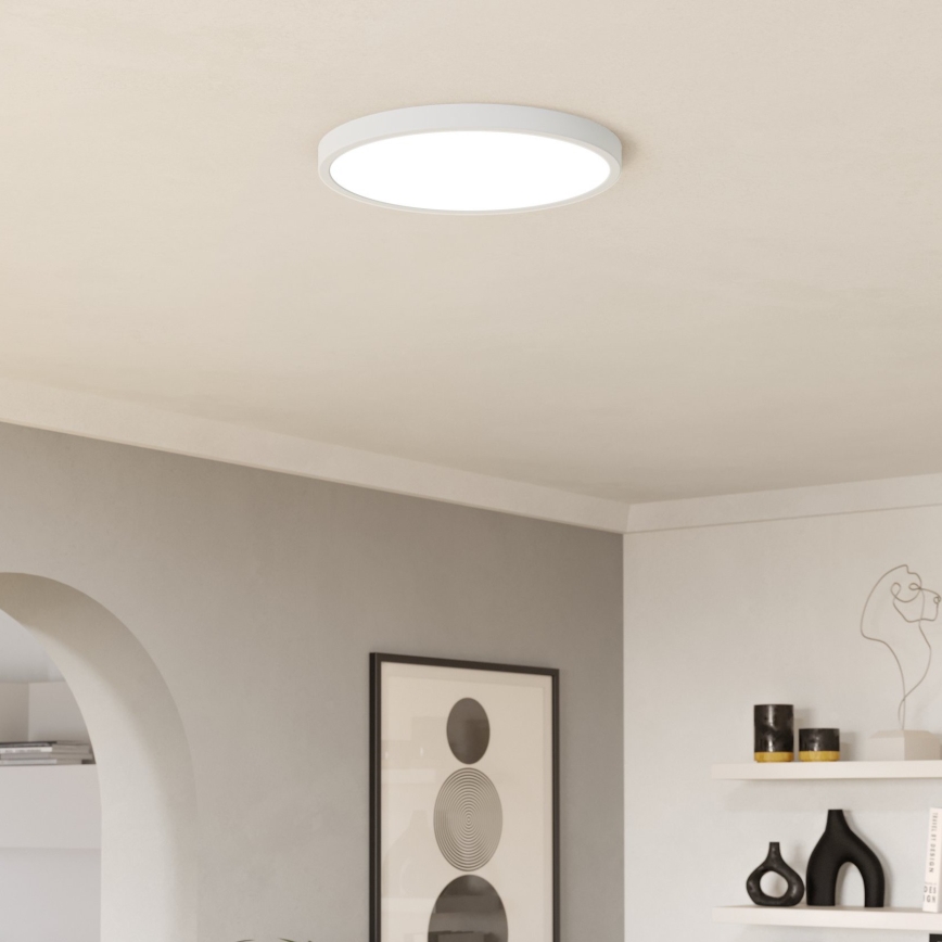 Eglo - LED RGBW stropna svetilka za kopalnico z možnostjo zatemnitve LED/17,5W/230V 2700-6500K Ø 38,9 cm IP44 bela