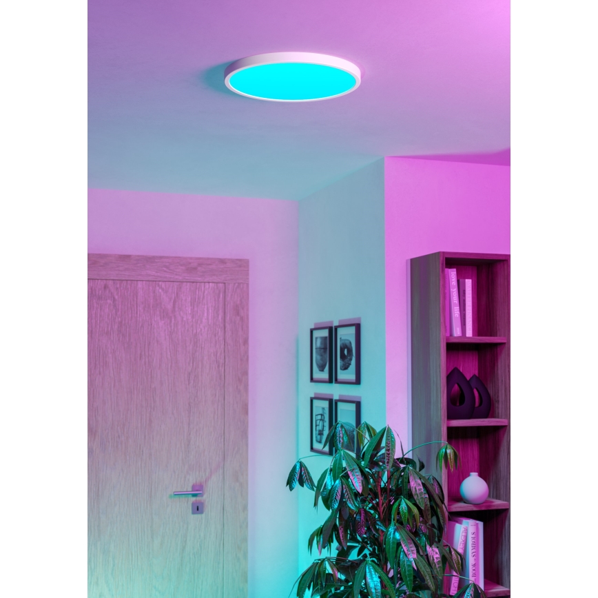 Eglo - LED RGBW zatemnljivo stropno svetilo za kopalnico LED/17,5W/230V 2700-6500K Ø 39,9 cm IP44 bela
