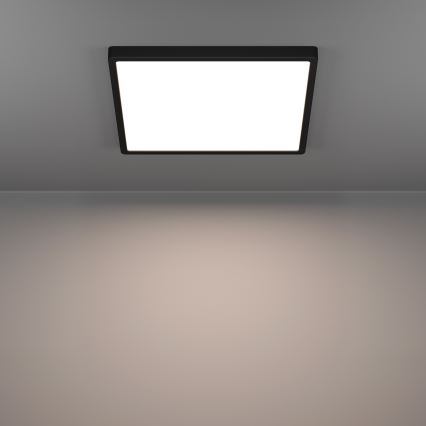 Eglo - LED RGBW zatemnjivo kopalniško stropno svetilo LED/17,8W/230V 2700-6500K 39x39 cm IP44 črna