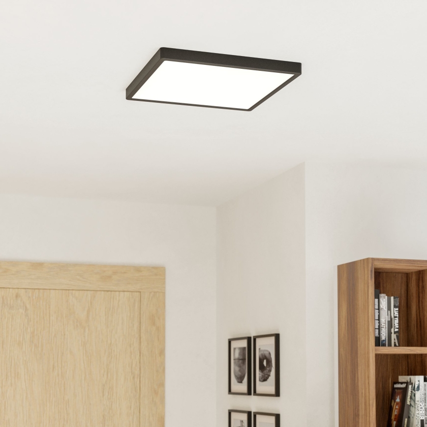 Eglo - LED RGBW zatemnjivo kopalniško stropno svetilo LED/17,8W/230V 2700-6500K 39x39 cm IP44 črna