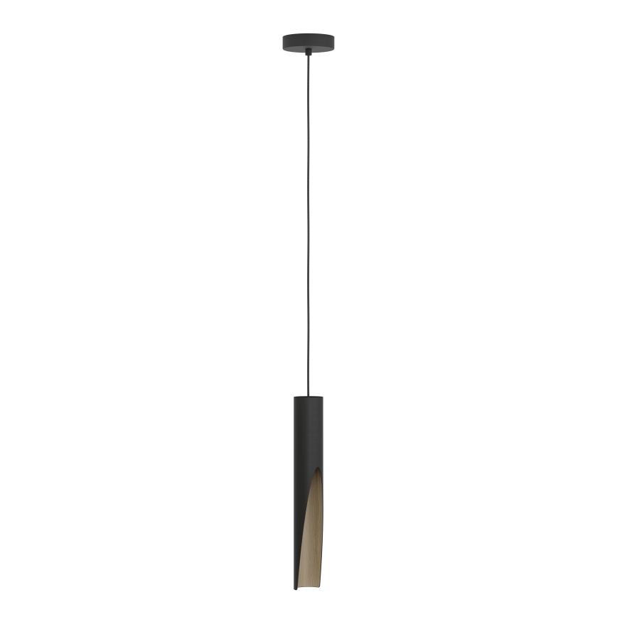 Eglo - LED Lestenec na vrvici 1xGU10/4,5W/230V 3000K črna/rjava