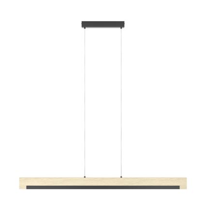 Eglo - LED Zatemnitveni lestenec na vrvici LED/25,5W/230V 3000K črna/bež