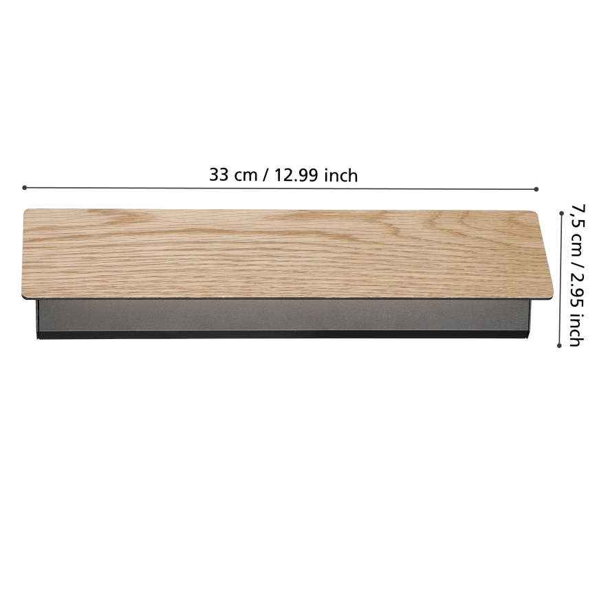 Eglo - LED Stenska svetilka LED/12W/230V 3000K rjava