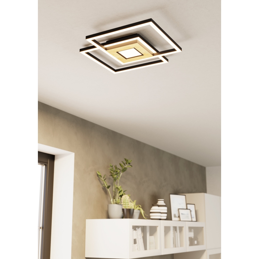 Eglo - LED Zatemnitvena stropna svetilka 2xLED/17W/230V +1xLED/4,2W 2700-6500K + Daljinski upravljalnik