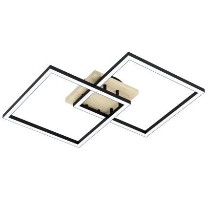 Eglo - LED Zatemnitveni nadgradni lestenec 4xLED/32W/230V 2700-6500K rjava/črna
