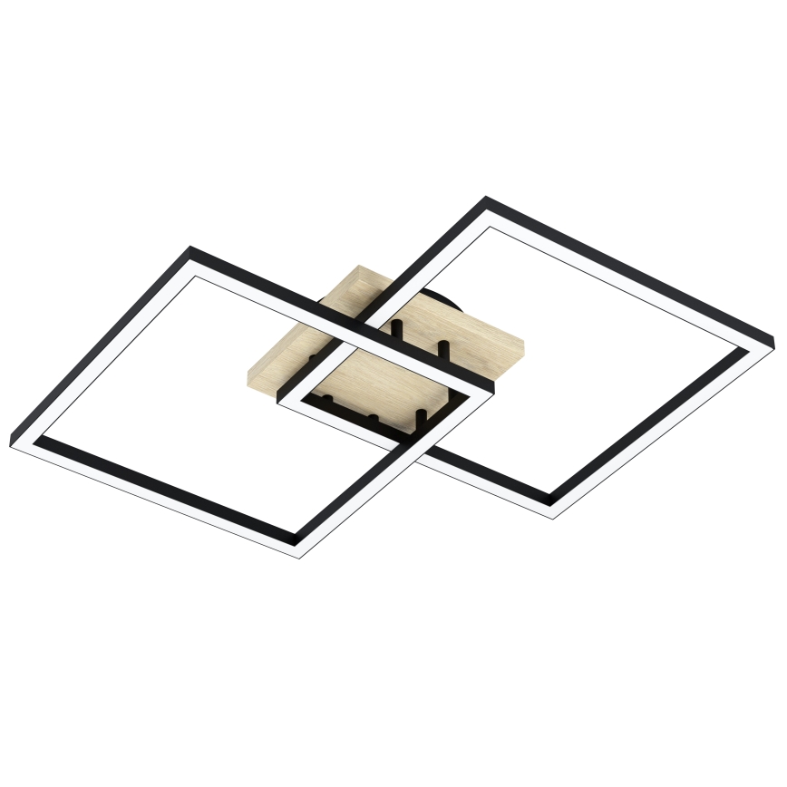 Eglo - LED Zatemnitveni nadgradni lestenec 4xLED/32W/230V 2700-6500K rjava/črna