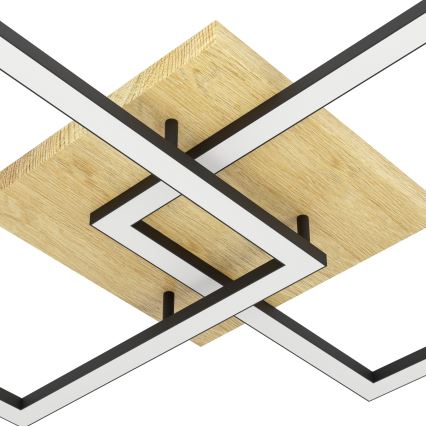 Eglo - LED Zatemnitveni nadgradni lestenec 4xLED/32W/230V 2700-6500K rjava/črna