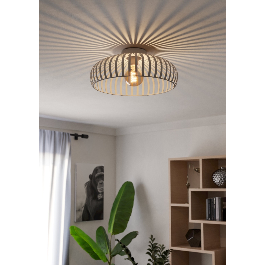 Eglo - Stropna svetilka 1xE27/40W/230V, premer 43 cm, bež
