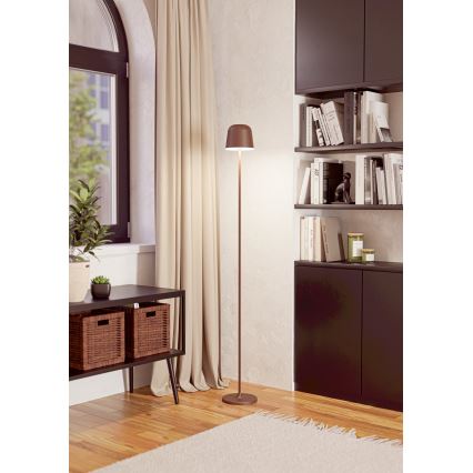 Eglo - LED Zatemnitvena zunanja polnilna talna svetilka LED/4,3W/230V 2400/3000/4000K IP54 rjava