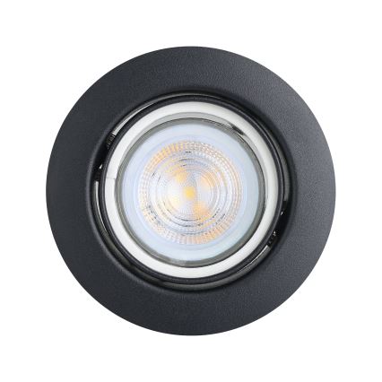 Eglo - SET 3x LED Vgradna svetilka 1xGU10/4W/230V črna