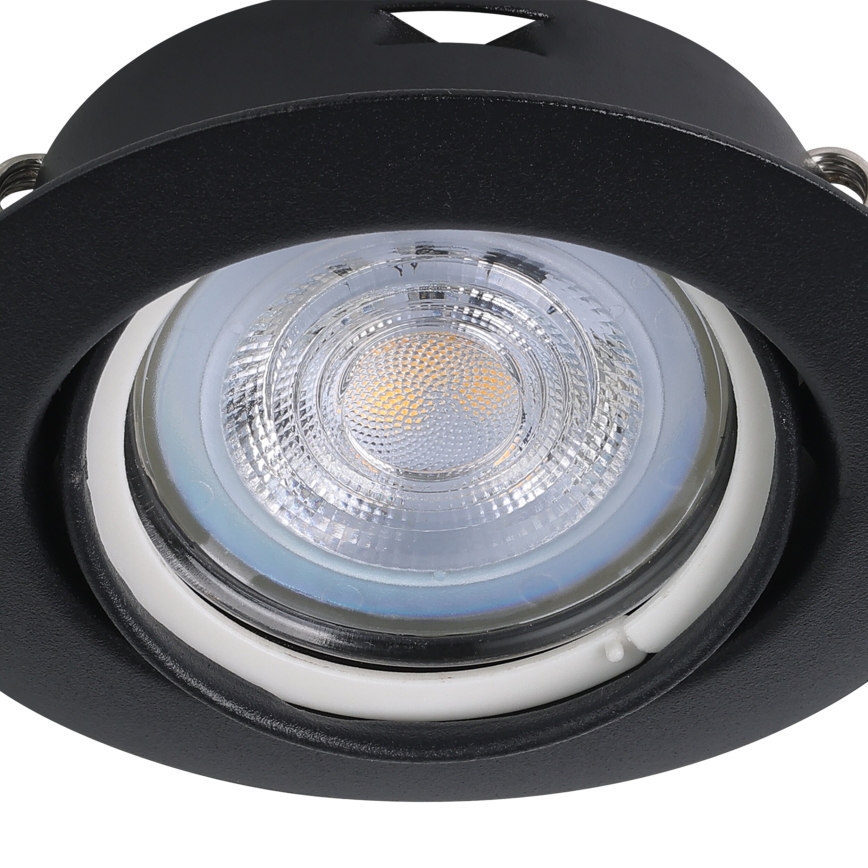 Eglo - SET 3x LED Vgradna svetilka 1xGU10/4W/230V črna