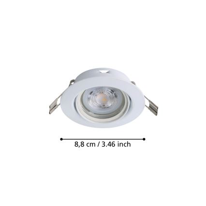 Eglo - SET 3x LED Vgradna svetilka 1xGU10/4W/230V bela