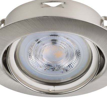 Eglo - SET 3x LED Vgradna svetilka 1xGU10/4W/230V mat krom