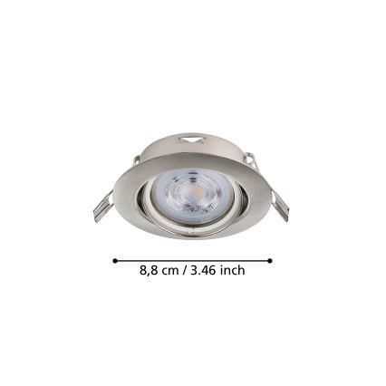 Eglo - SET 3x LED Vgradna svetilka 1xGU10/4W/230V mat krom
