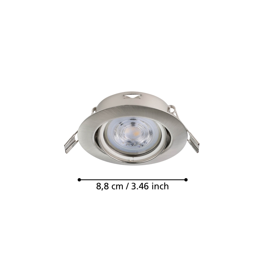 Eglo - SET 3x LED Vgradna svetilka 1xGU10/4W/230V mat krom
