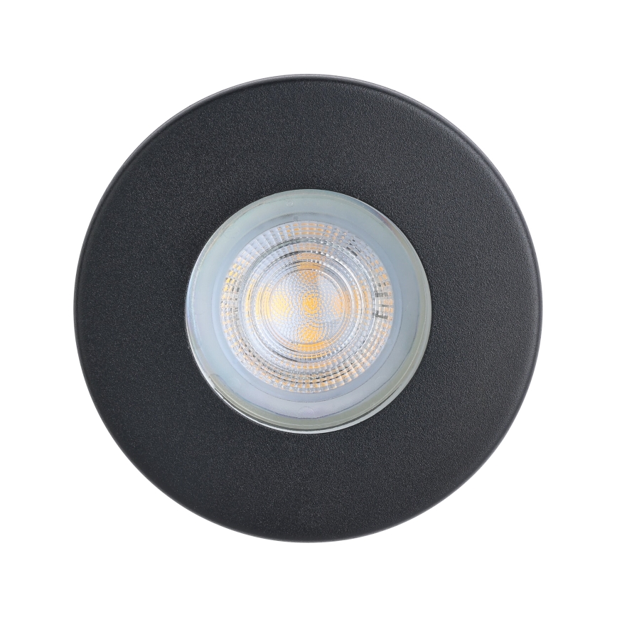 Eglo - SET 3xLED Kopalniška vgradna svetilka 1xGU10/4W/230V IP44 črna
