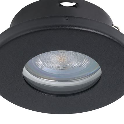 Eglo - SET 3xLED Kopalniška vgradna svetilka 1xGU10/4W/230V IP44 črna