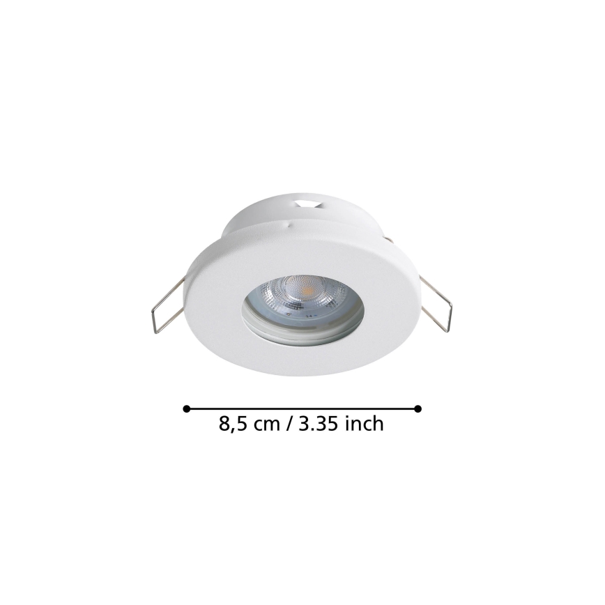 Eglo - SET 3xLED Kopalniška vgradna svetilka 1xGU10/4W/230V IP44 bela