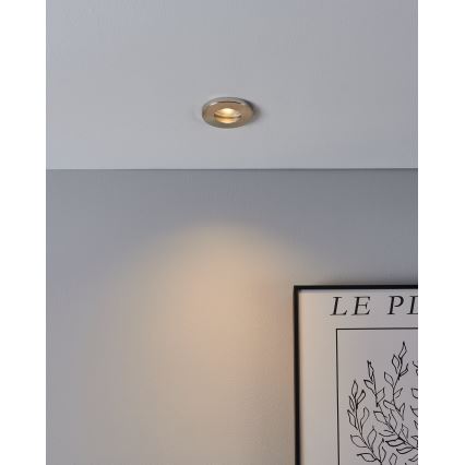 Eglo - SET 3xLED Kopalniška vgradna svetilka 1xGU10/4W/230V IP44 mat krom