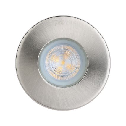 Eglo - SET 3xLED Kopalniška vgradna svetilka 1xGU10/4W/230V IP44 mat krom