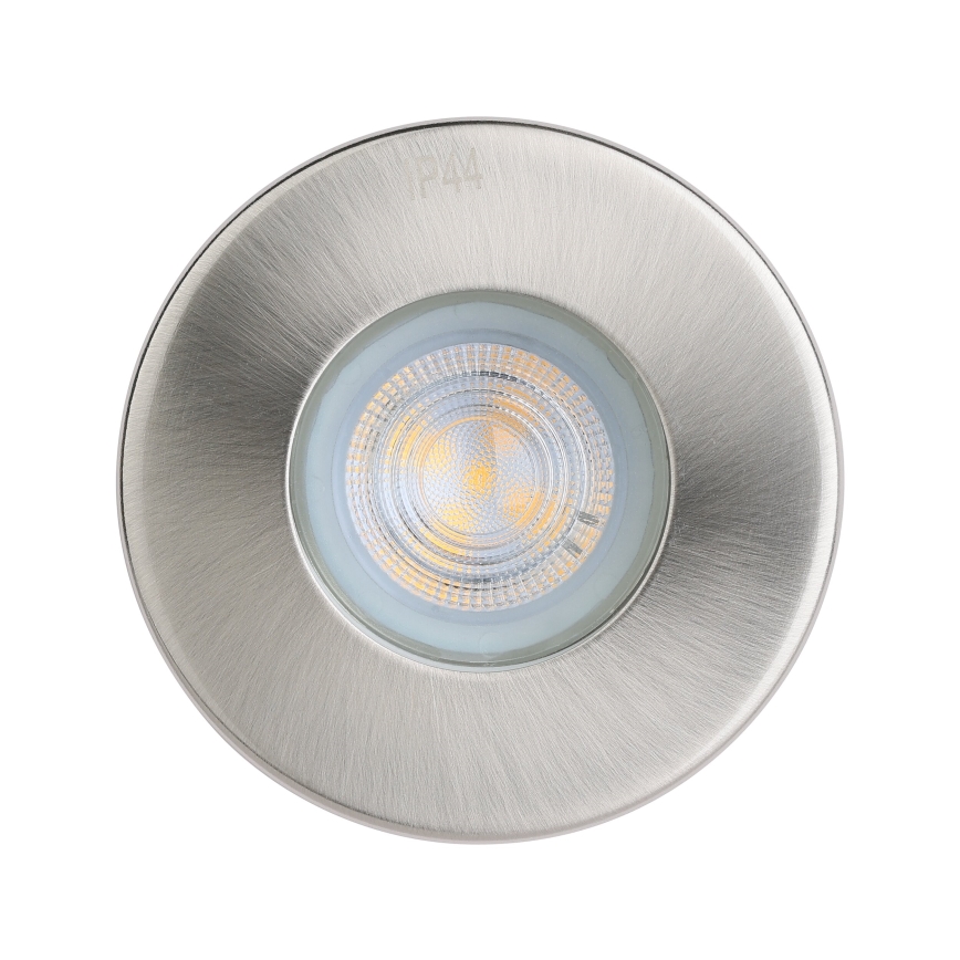 Eglo - SET 3xLED Kopalniška vgradna svetilka 1xGU10/4W/230V IP44 mat krom