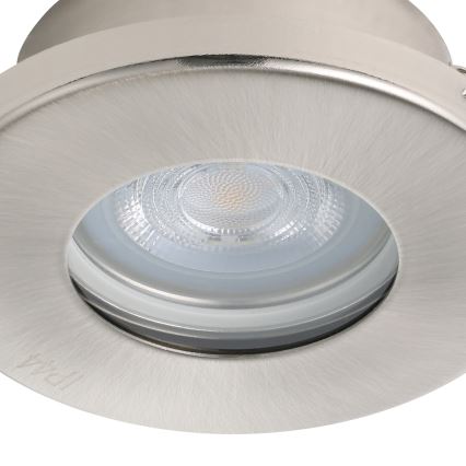 Eglo - SET 3xLED Kopalniška vgradna svetilka 1xGU10/4W/230V IP44 mat krom