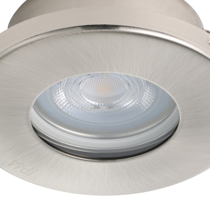 Eglo - SET 3xLED Kopalniška vgradna svetilka 1xGU10/4W/230V IP44 mat krom