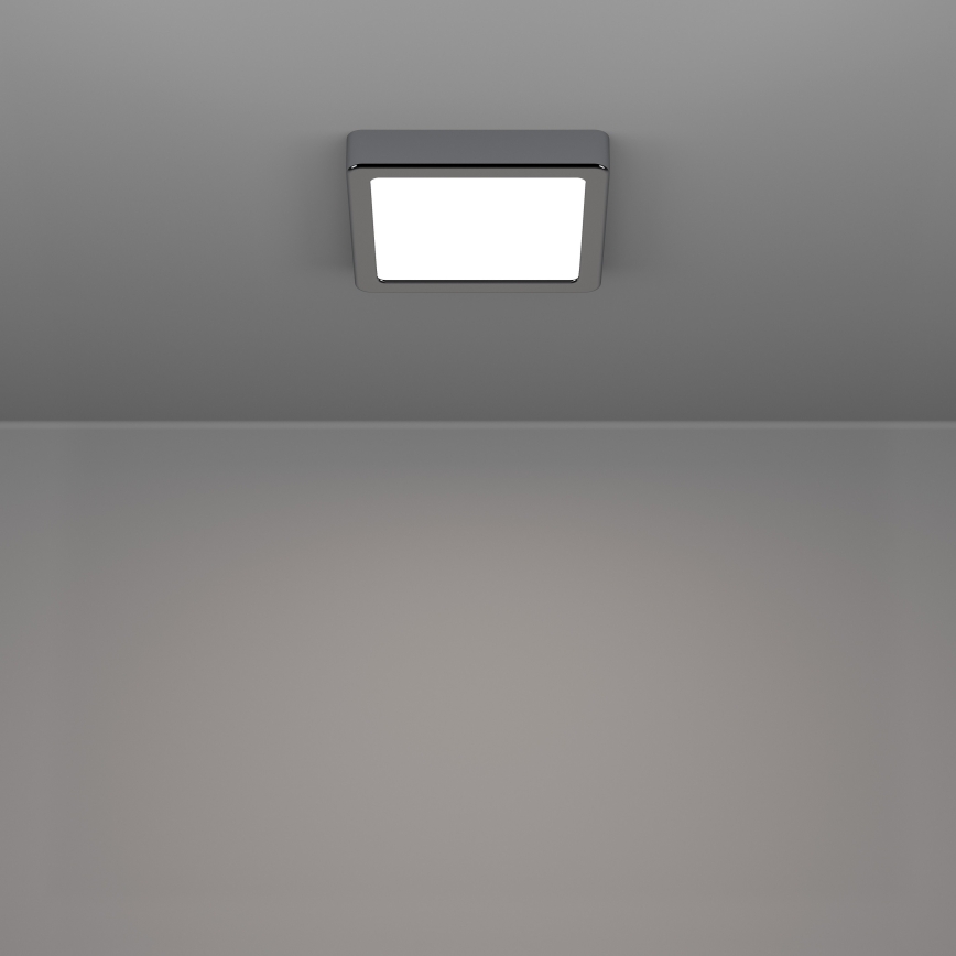 Eglo - LED kopalniška stropna svetilka LED/7W/230V 2700/4000/6500K 15x15 cm IP44 sijajni krom