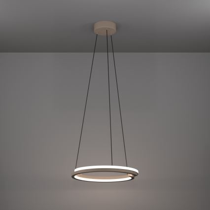 Eglo - LED viseča svetilka z zatemnjevanjem na jeklenem kablu 2xLED/20W/230V 2700-6500K premer 48 cm bež + daljinski upravljalnik