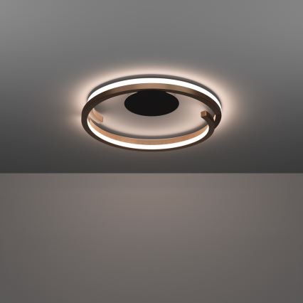 Eglo - LED zatemnljivo stropno svetilo 2xLED/20W/230V 2700-6500K premer 48 cm bronzno + daljinski upravljalnik