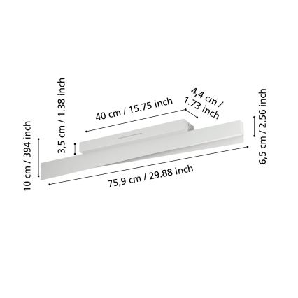Eglo - LED RGBW zatemnljivo stropno svetilo LED/13W/230V 2700-6500K siva