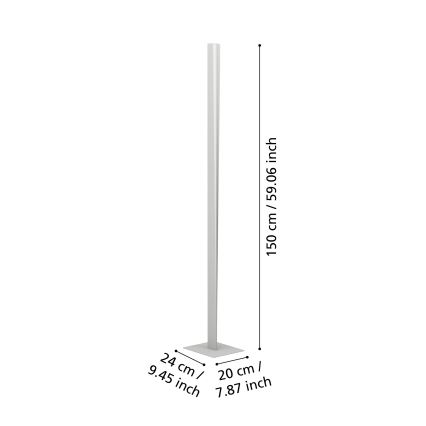 Eglo - LED RGBW talna svetilka z možnostjo zatemnitve LED/10,5W/230V + LED/15,2W 2700-6500K siva