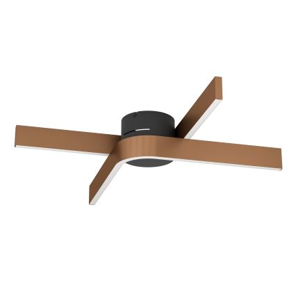 Eglo - zatemnjiva LED stropna svetilka RGBW 2xLED/18W/230V medena/črna