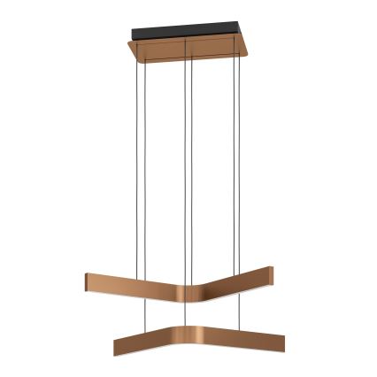 Eglo - LED RGBW zatemnjevalna viseča svetilka na kablu 2xLED/18W/230V medena/črna