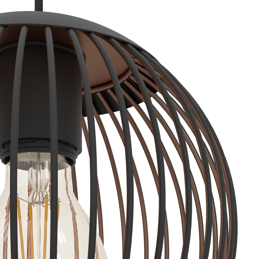 Eglo - Lestenec na jeklenem lanku 3xE27/60W/230V črna