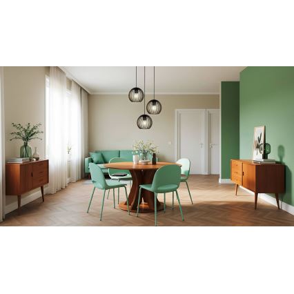 Eglo - Lestenec na kablu 3xE27/60W/230V črna