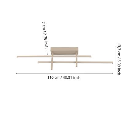 Eglo - LED stropna svetilka LED/20W/230V bež