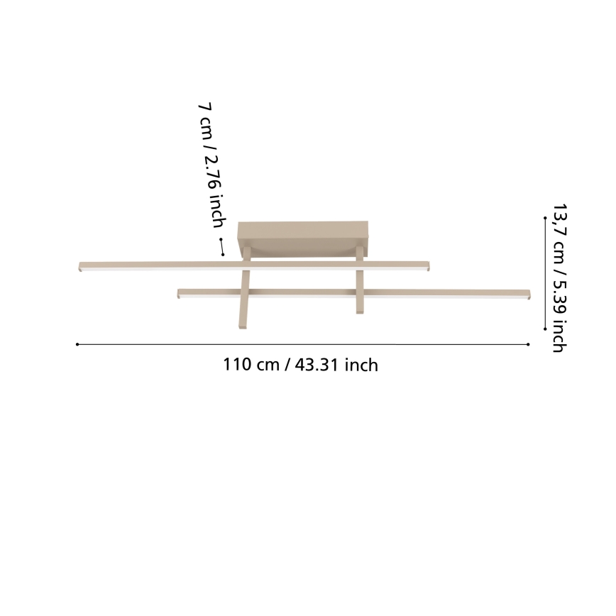 Eglo - LED stropna svetilka LED/20W/230V bež