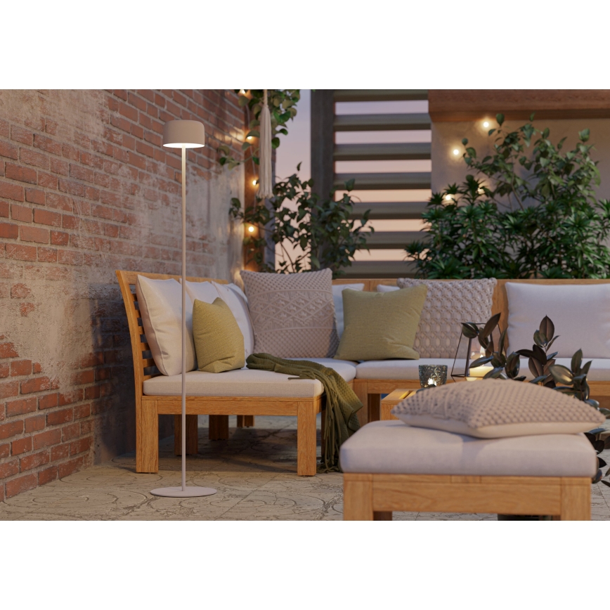 Eglo - LED solarna polnilna stoječa svetilka na dotik LED/2,8W/3,7V 1800 mAh IP44 bela